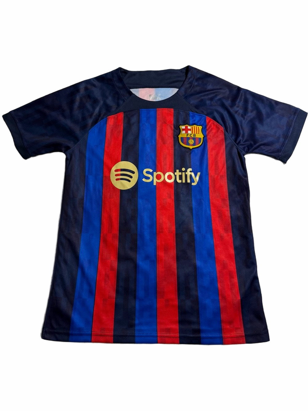 Messi #10 Blue Red Home Jersey Spotify Logo Adult Men XS
